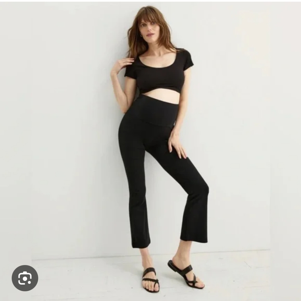 Hatch Kara Cropped Kick Flare Legging Pant Size 1